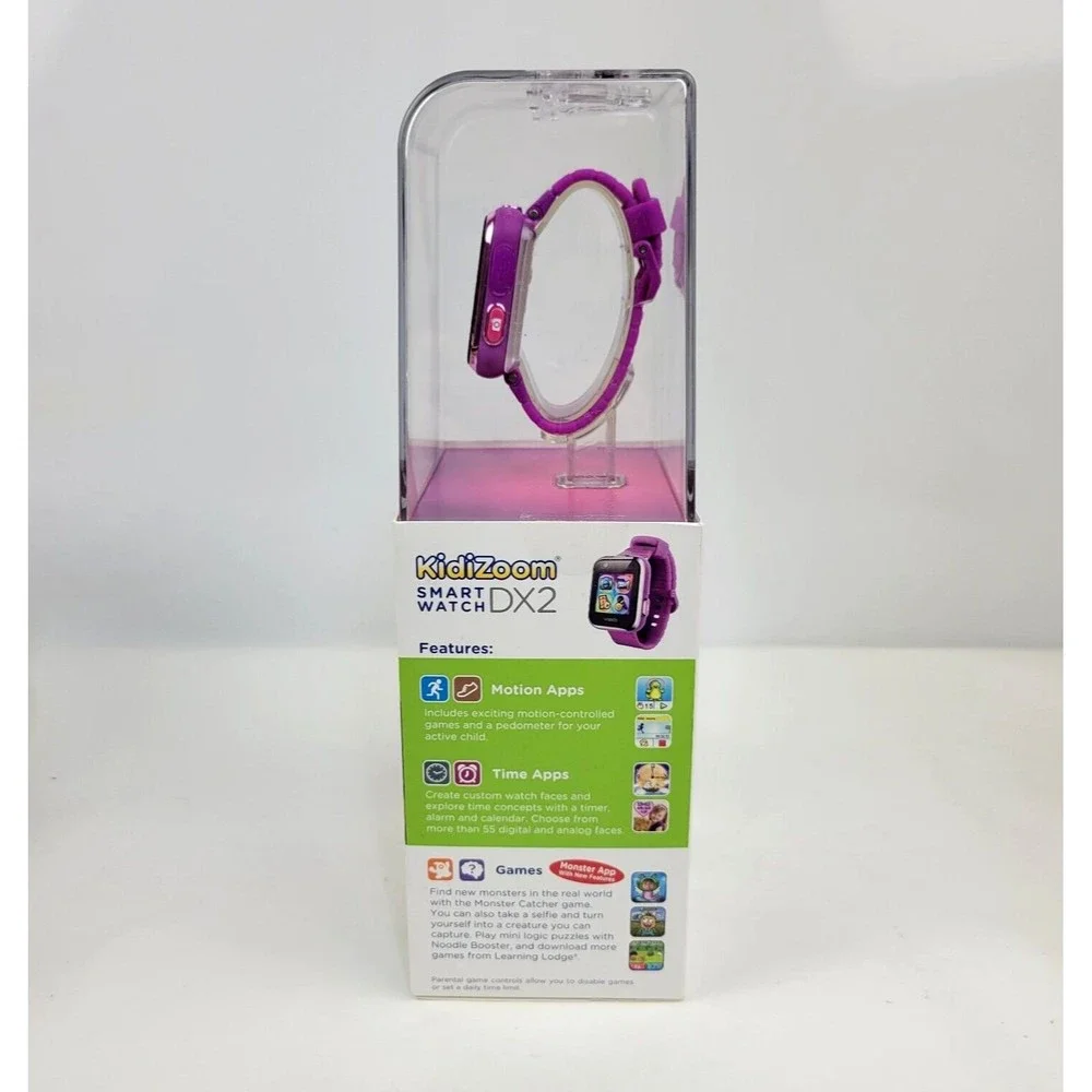 VTech KidiZoom Smartwatch DX2 Purple Smart Watch for Kids Camera Video Games NEW